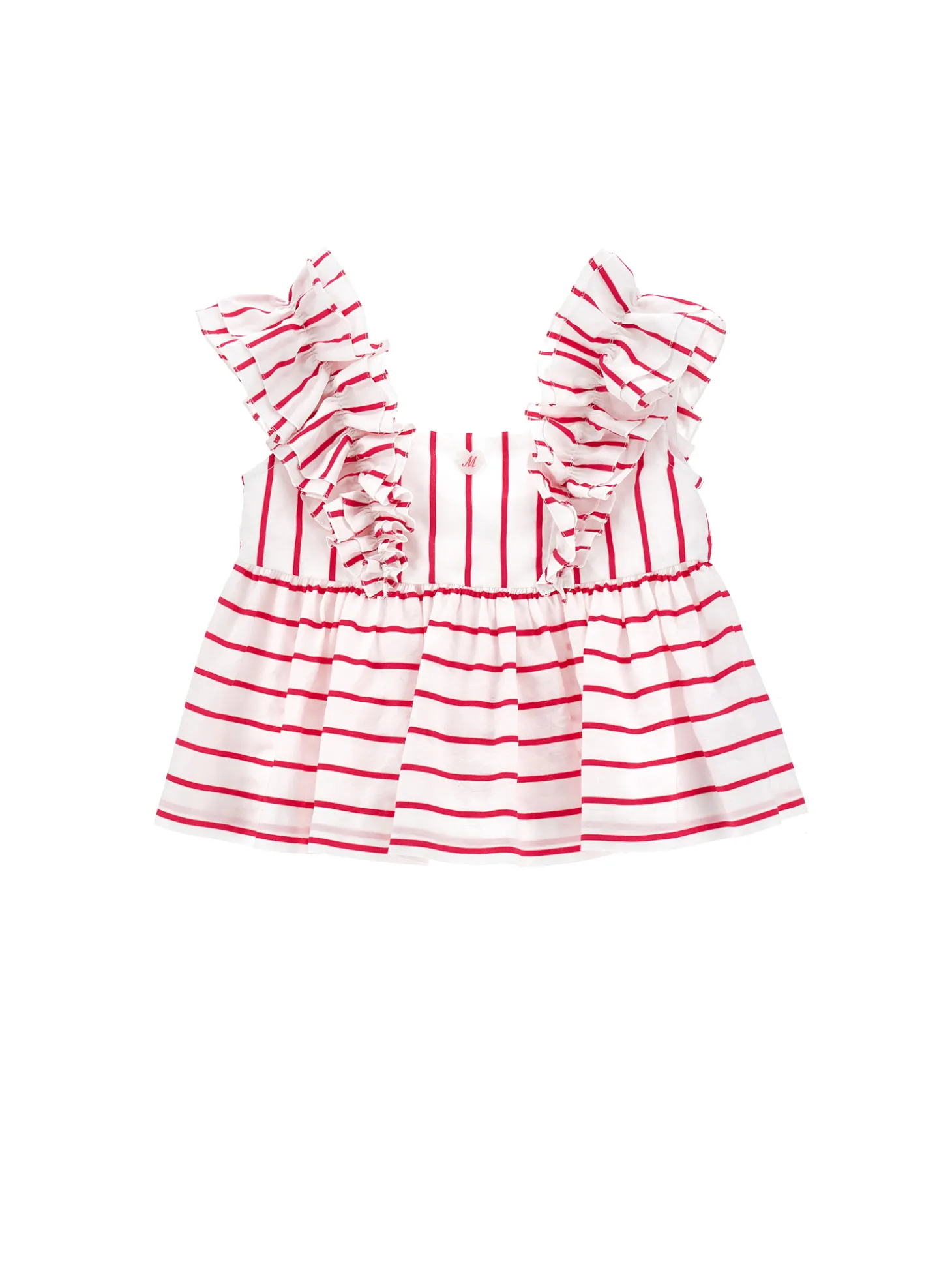 Top cotone con rouches