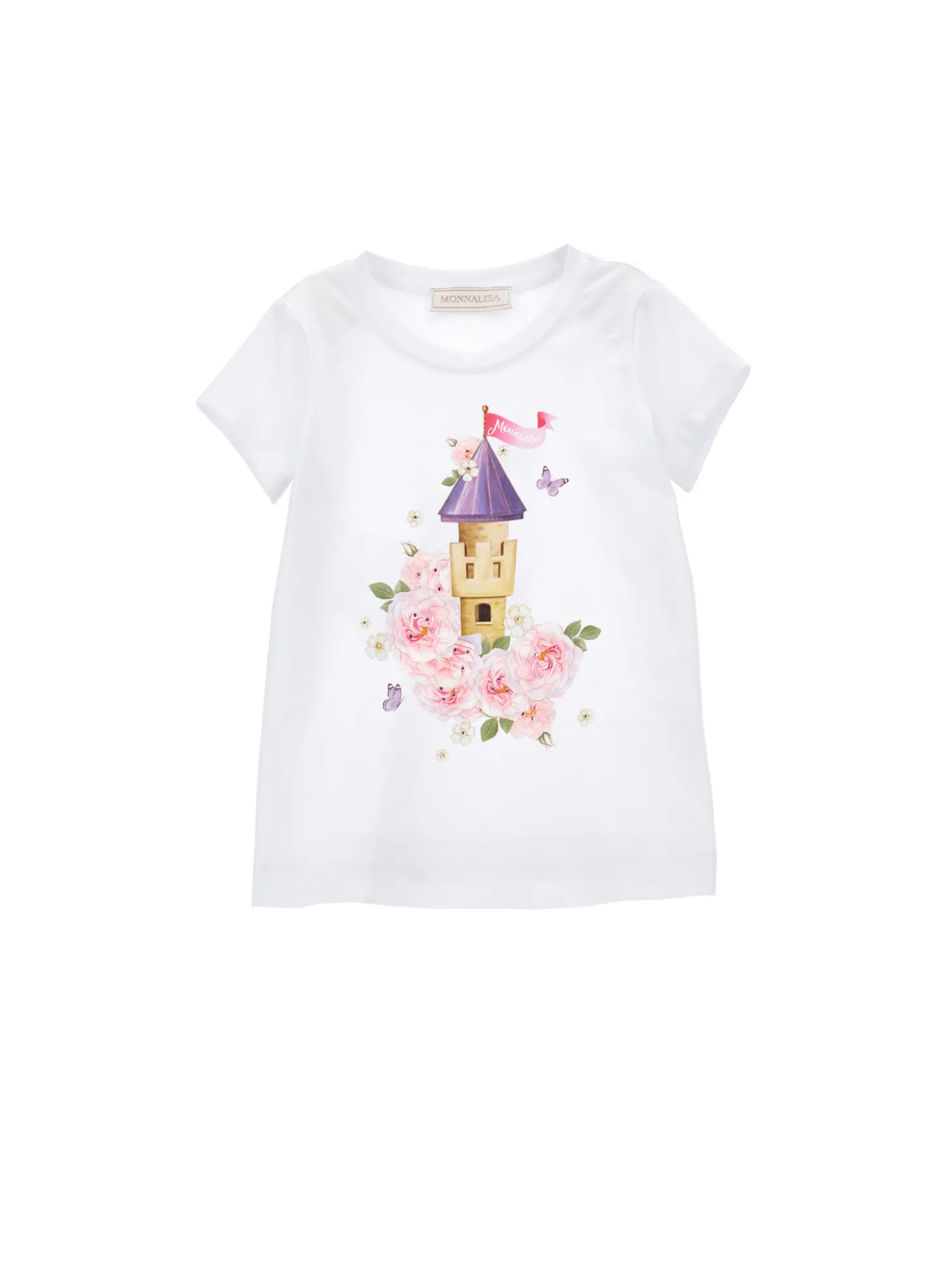 T-shirt castello con strass
