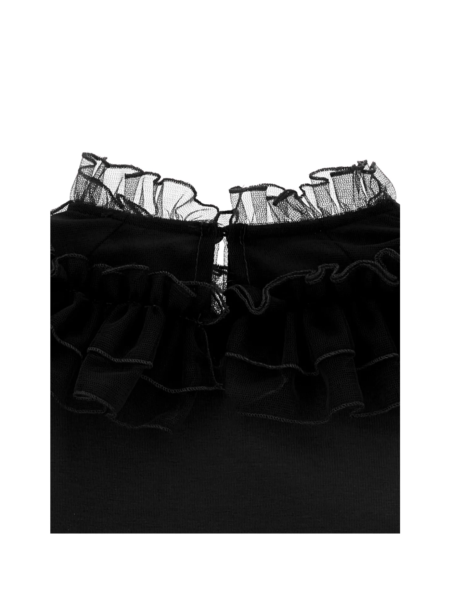 T-shirt colletto tulle