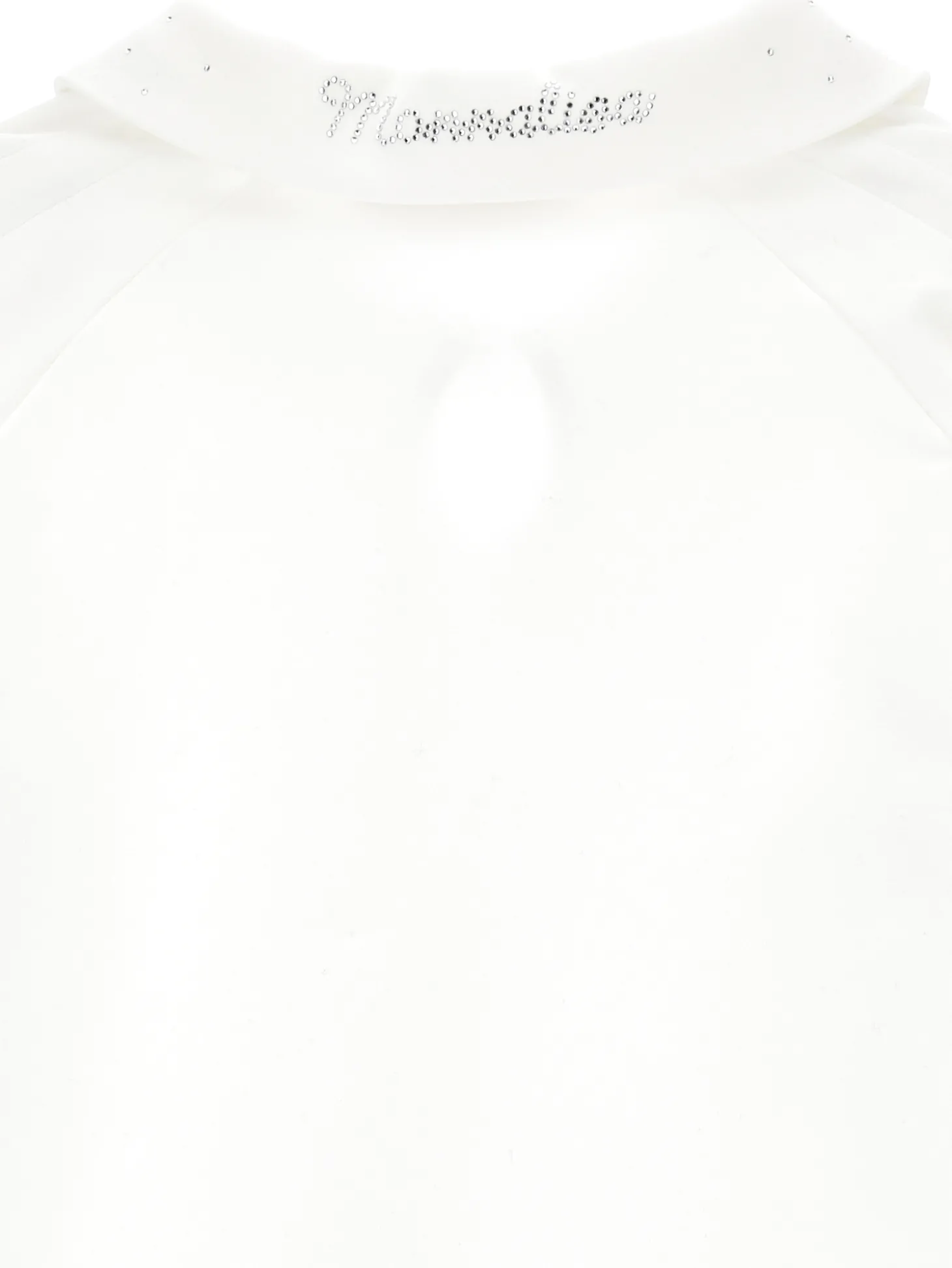 T-shirt con colletto strass