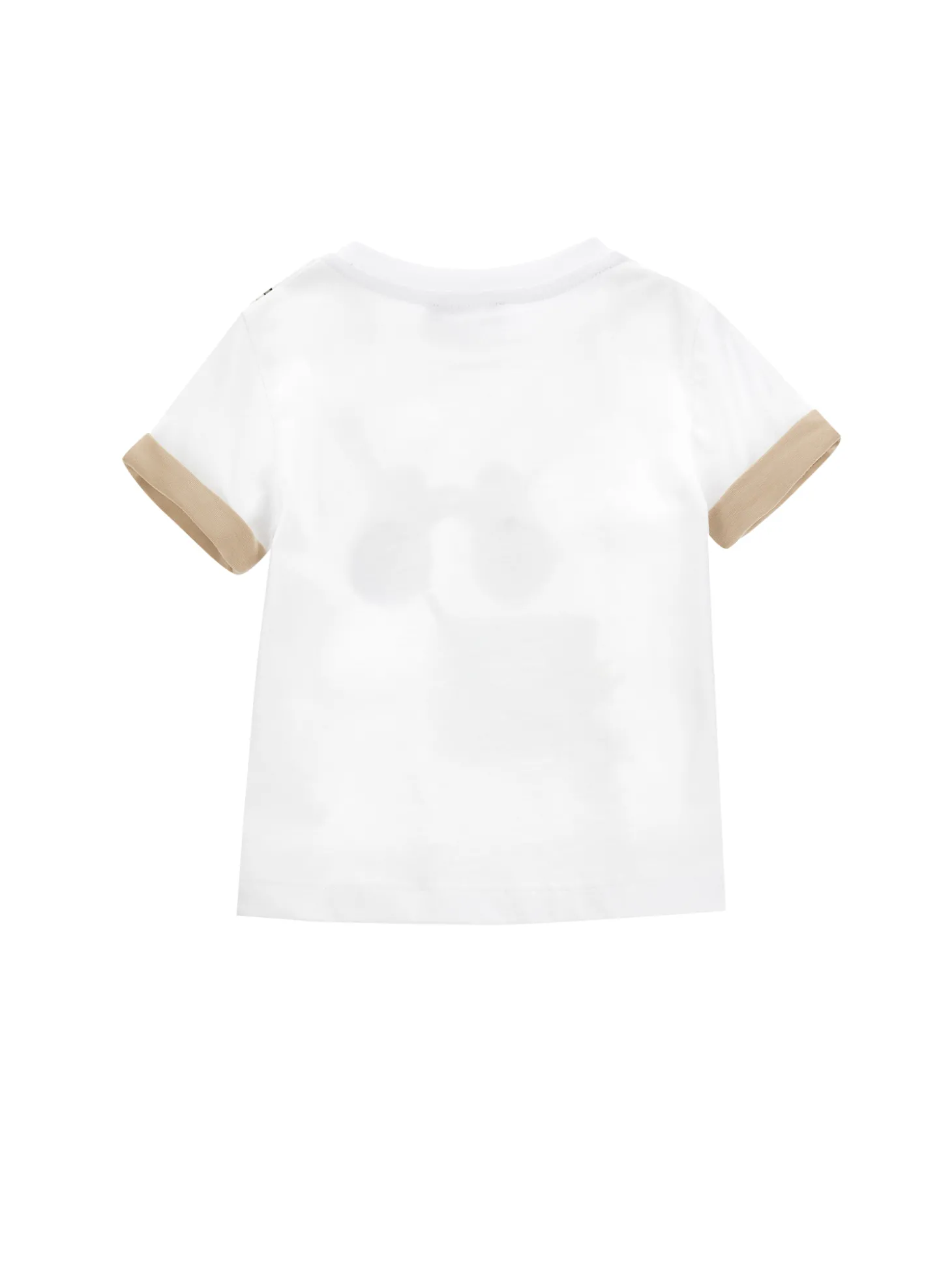 T-shirt con maniche a risvolto