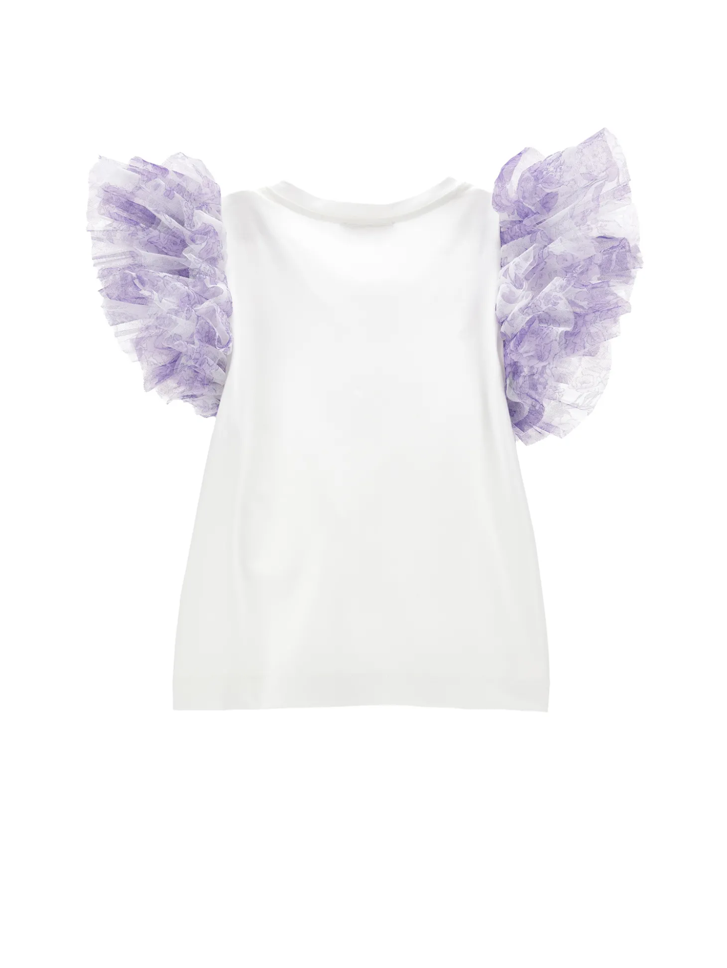 T-shirt con maniche tulle