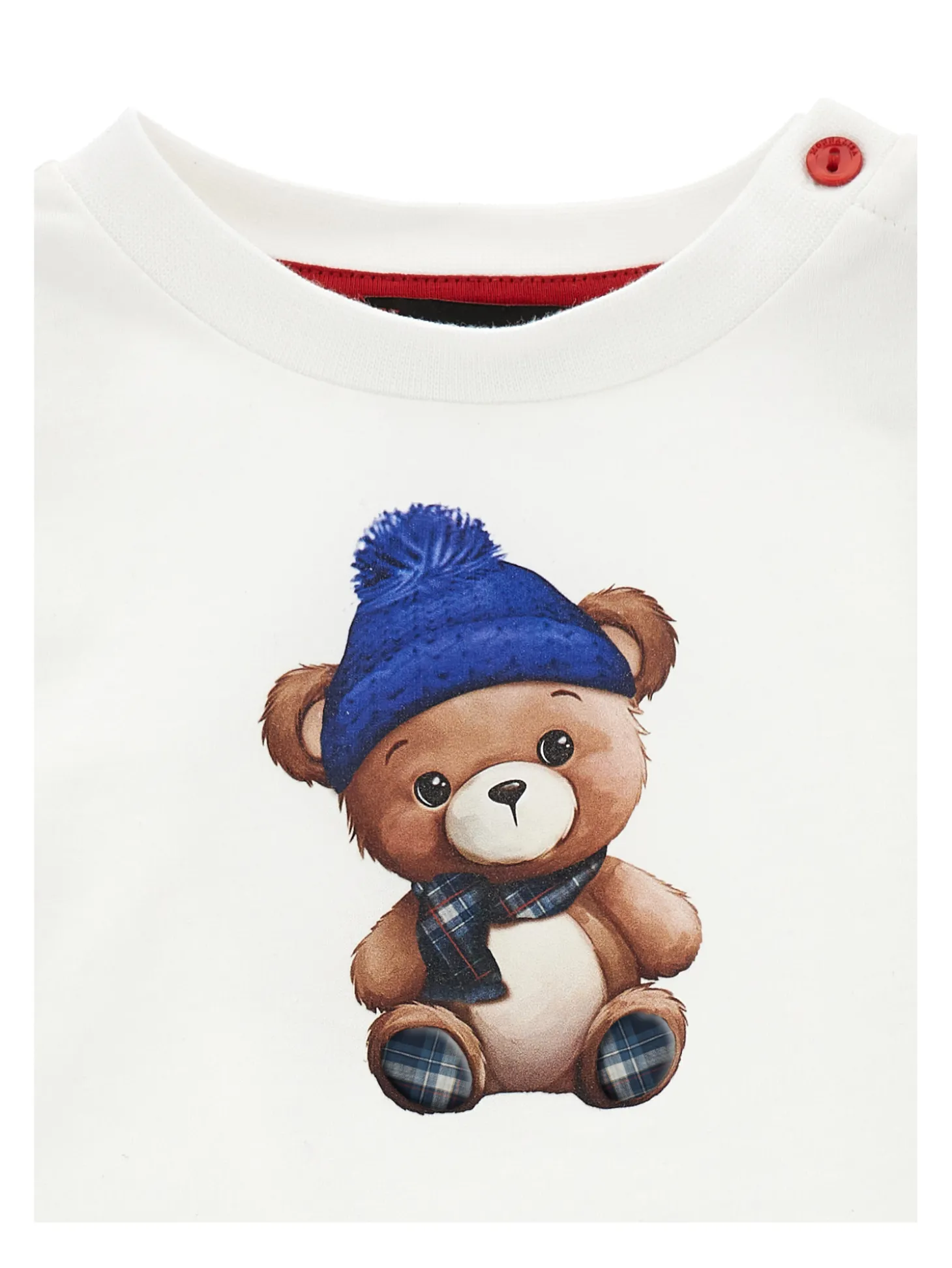T-shirt con orsetto fronte e retro