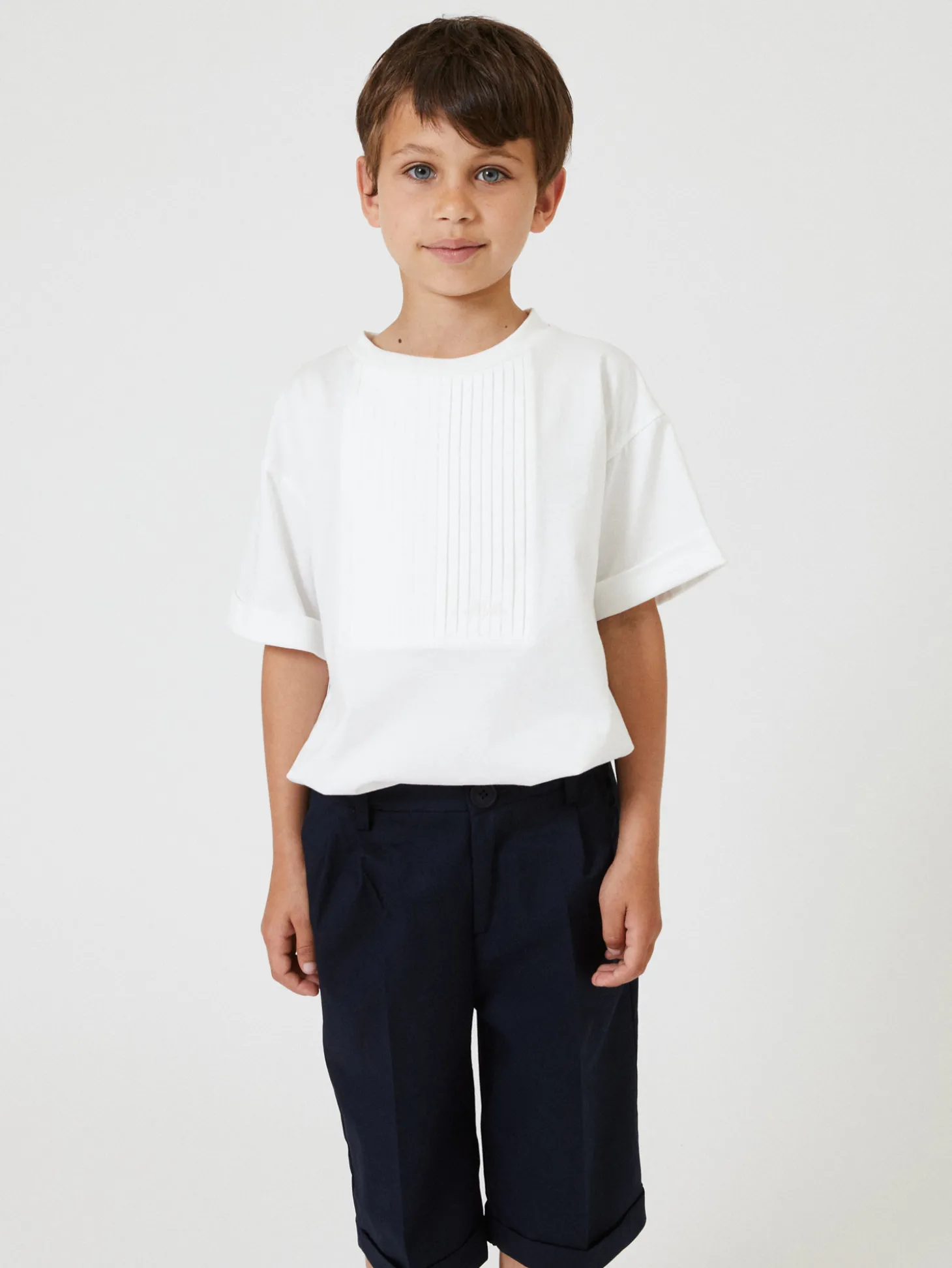 T-shirt con plastron