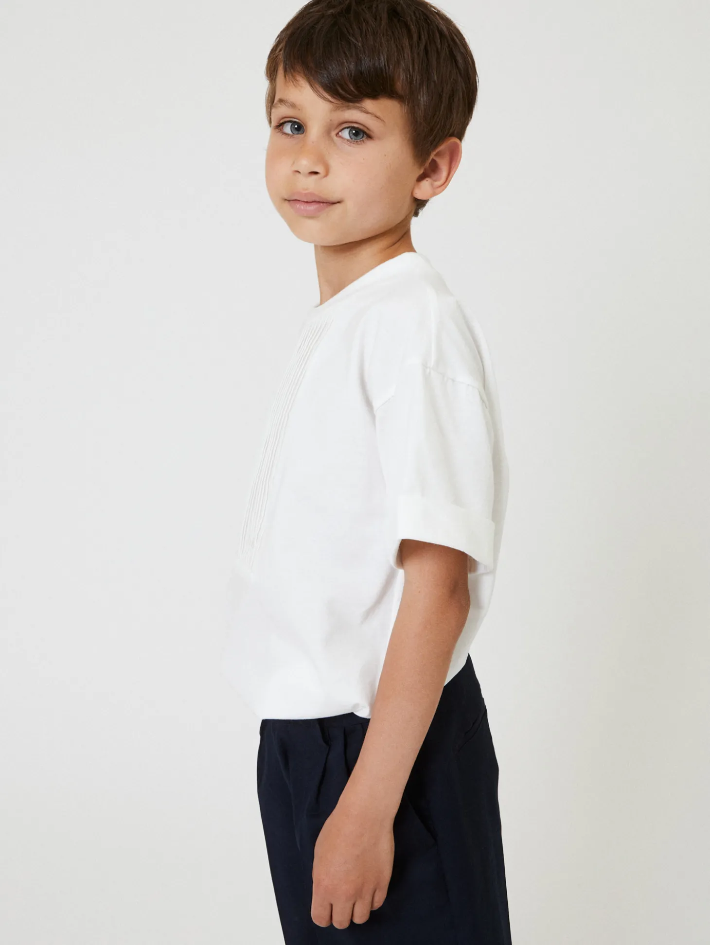 T-shirt con plastron