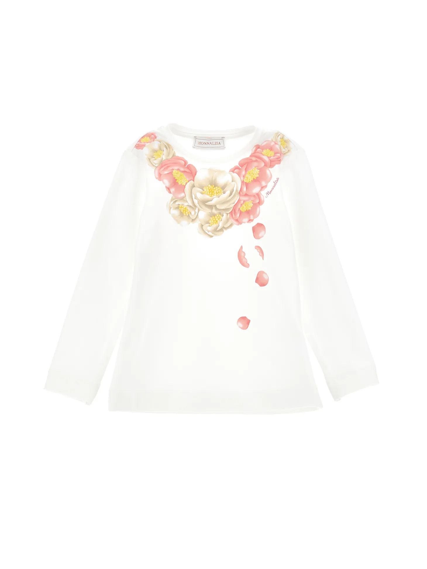T-shirt cotone collana di fiori