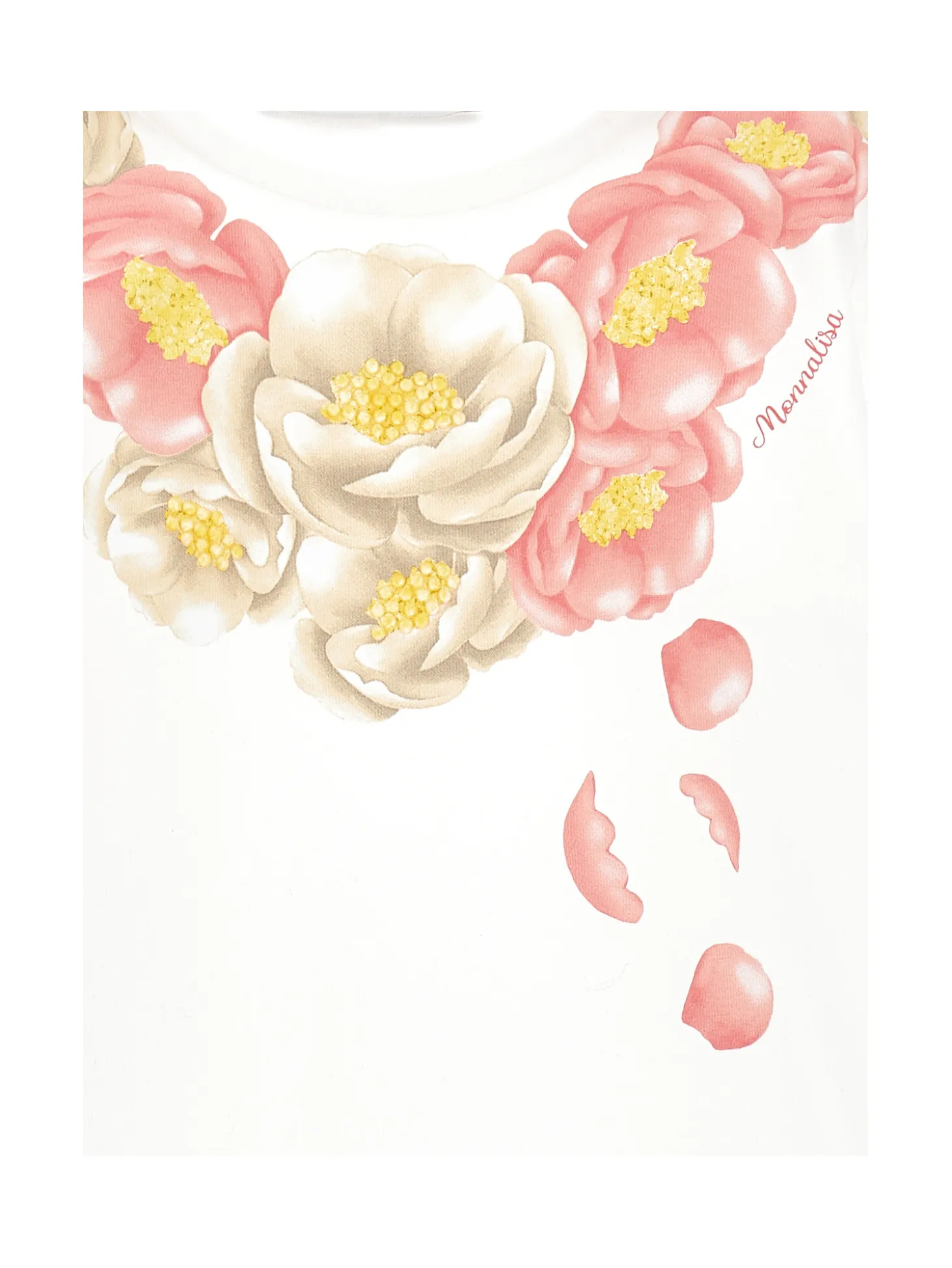 T-shirt cotone collana di fiori