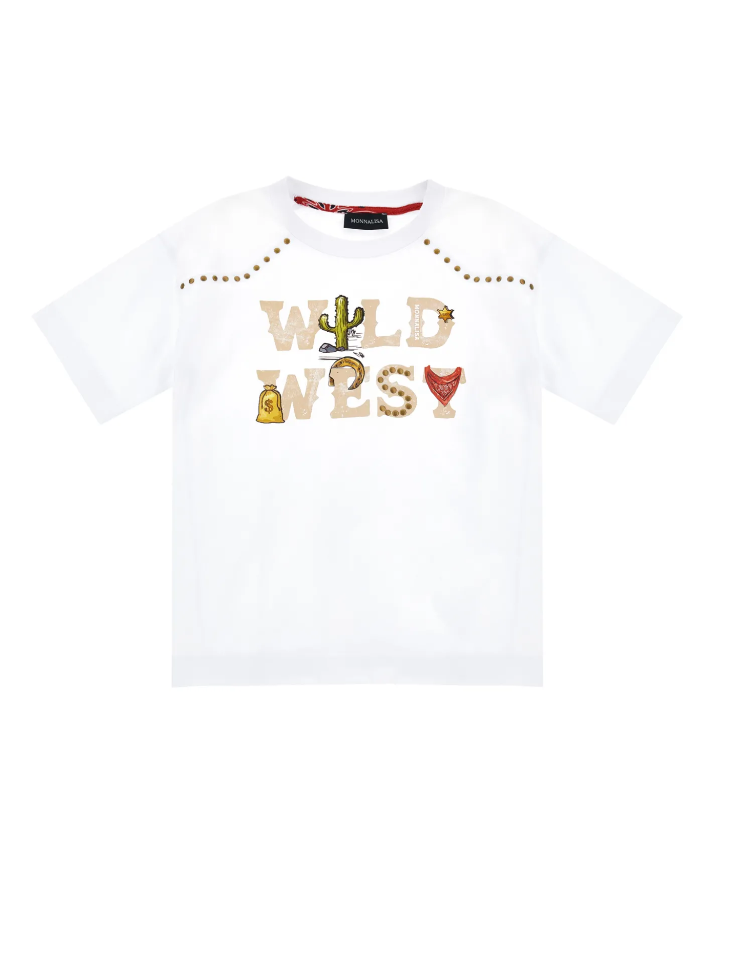 T-shirt cotone con borchiette