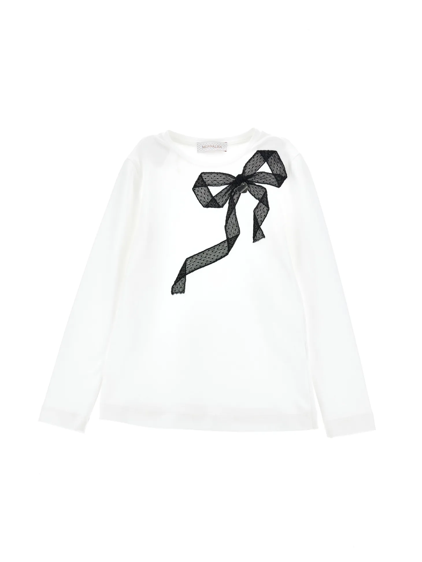T-shirt cotone con nastro applicato