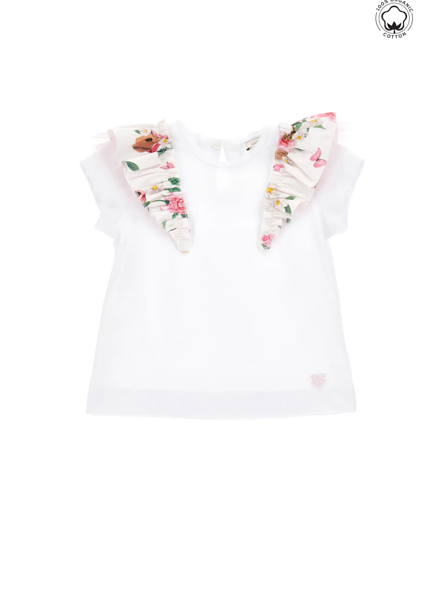 T-shirt cotone organico rouches