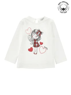 T-shirt cotone organico stampa girls