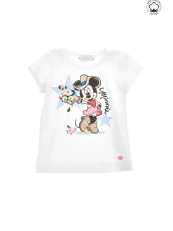 T-shirt cotone organico stampa Minnie