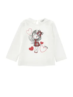 T-shirt cotone organico stampa girls