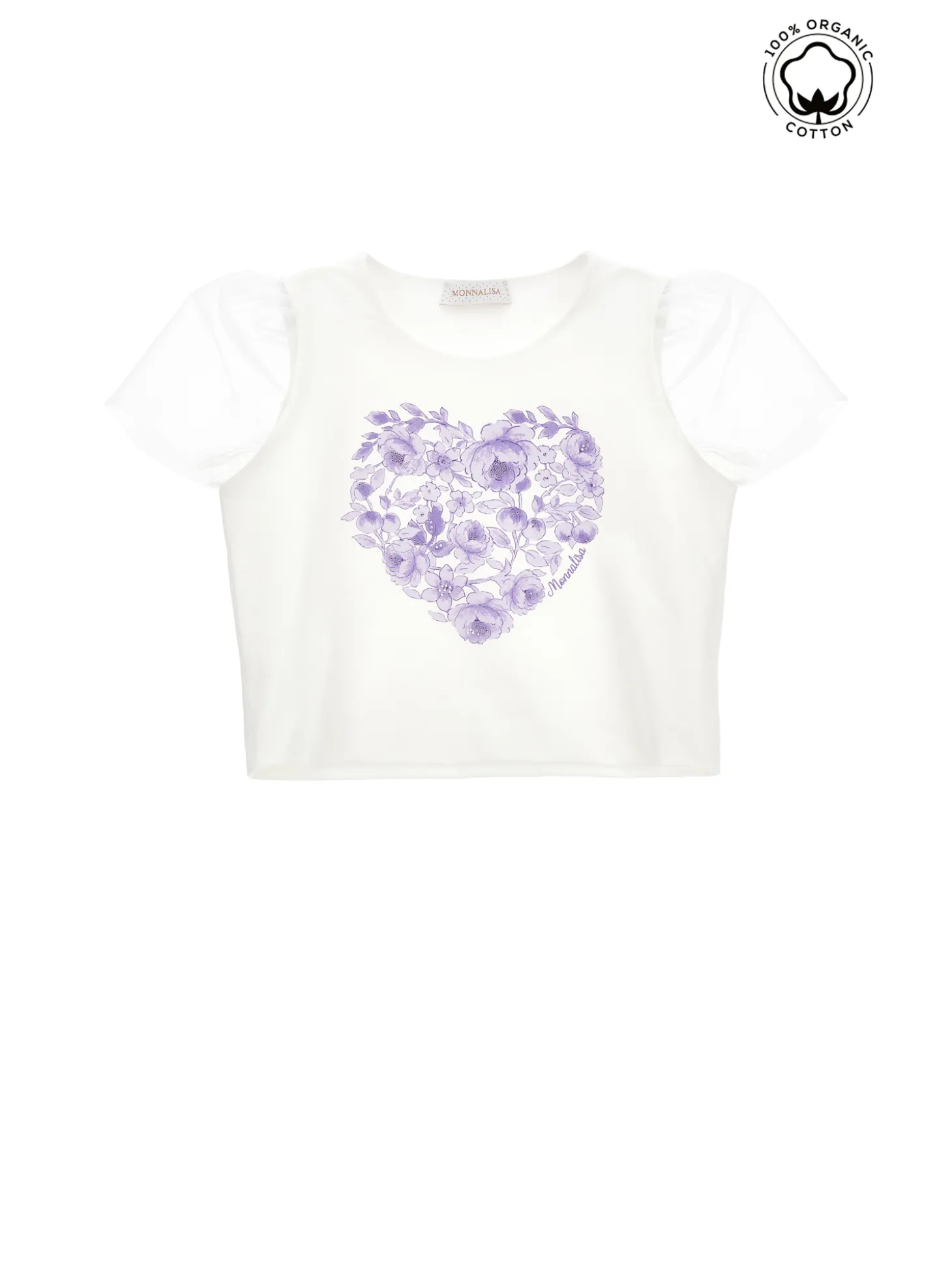 T-shirt cotone organico tulle