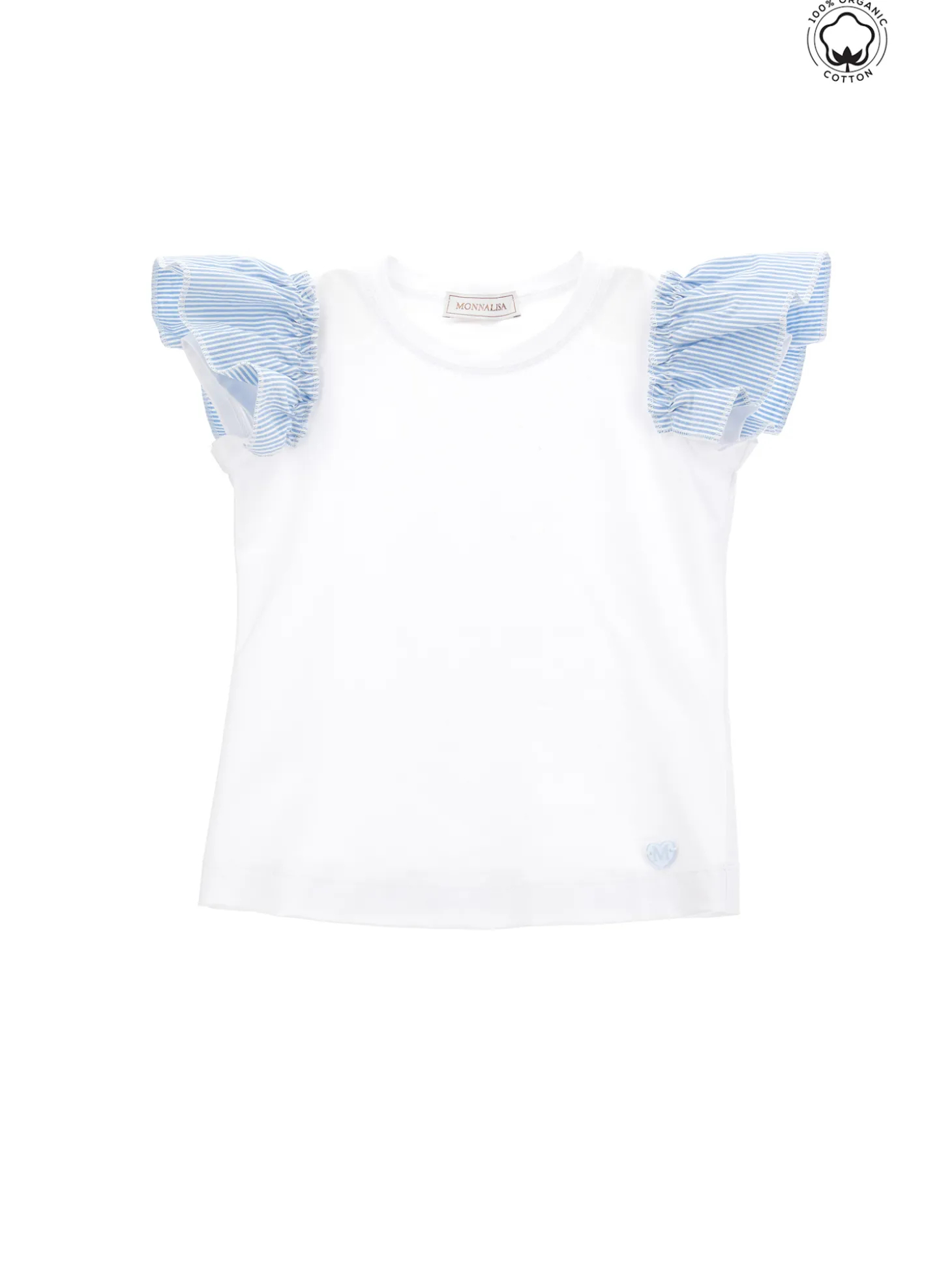 T-shirt cotone organico volants