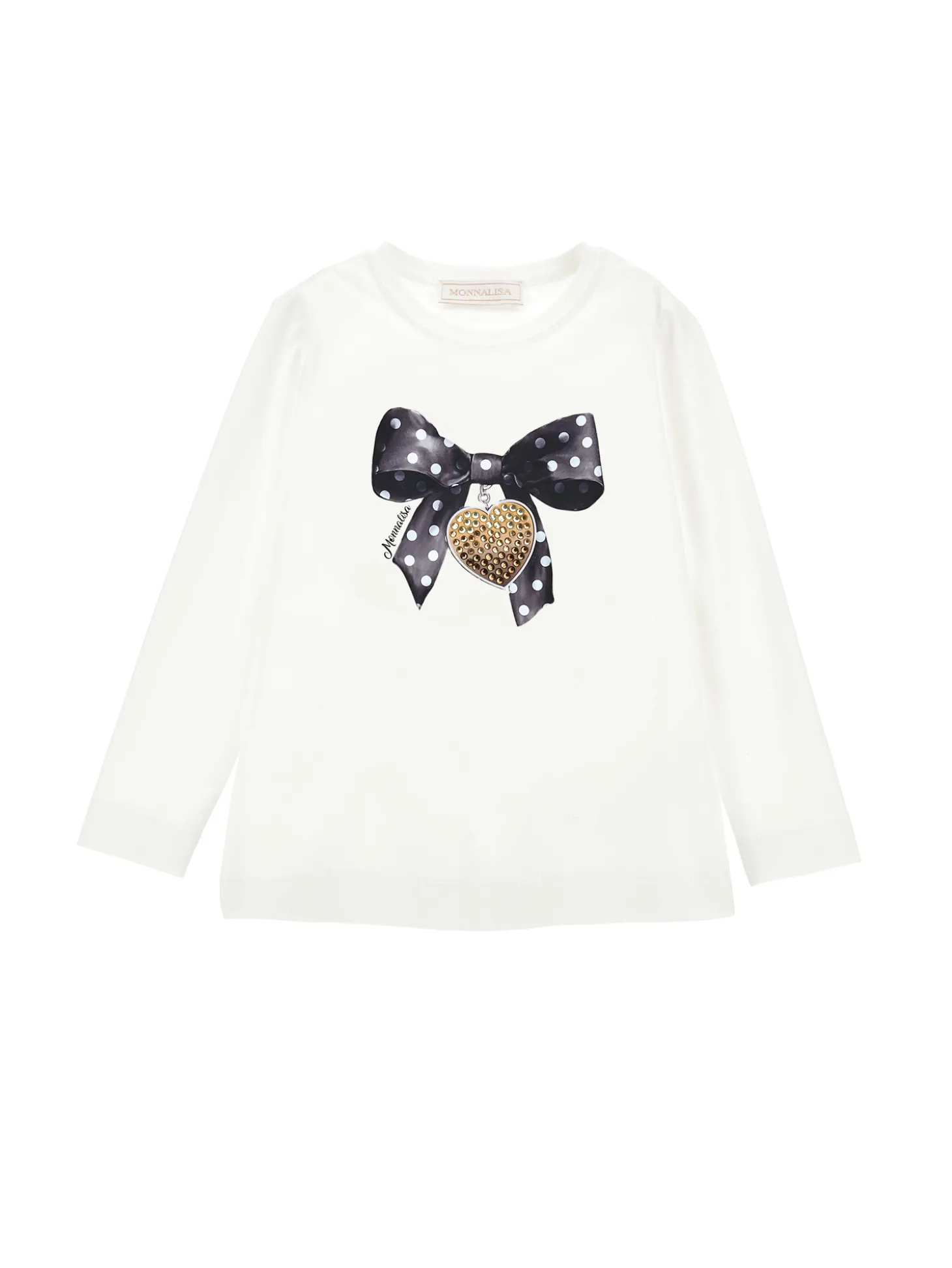 T-shirt cotone stampa fiocco