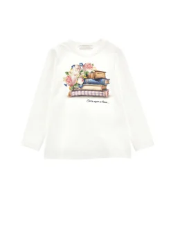 T-shirt cotone stampa libri