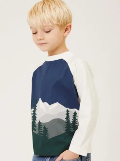 T-shirt cotone stampa paesaggio