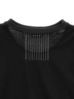 T-shirt jersey con frange metalliche