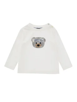 T-shirt jersey con orsetto check