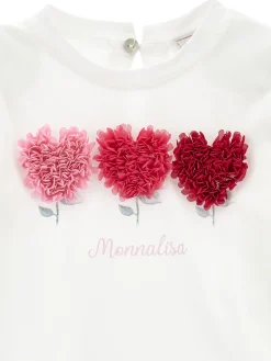 T-shirt jersey cotone con tulle