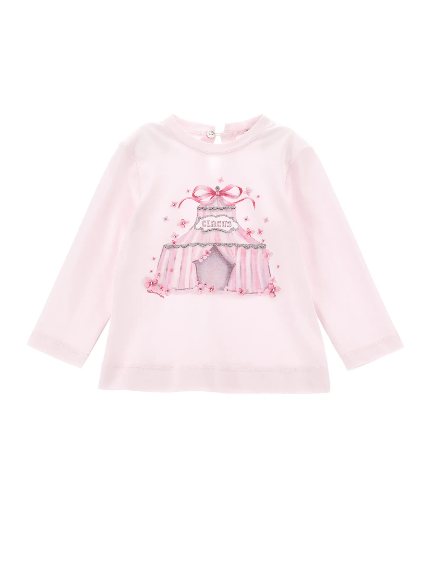 T-shirt jersey cotone con strass