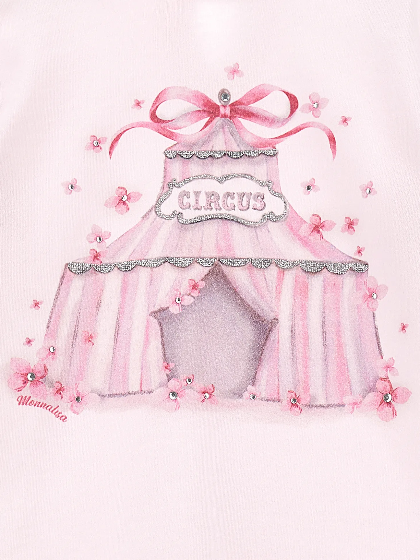 T-shirt jersey cotone con strass