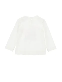 T-shirt jersey cotone con collana fiori
