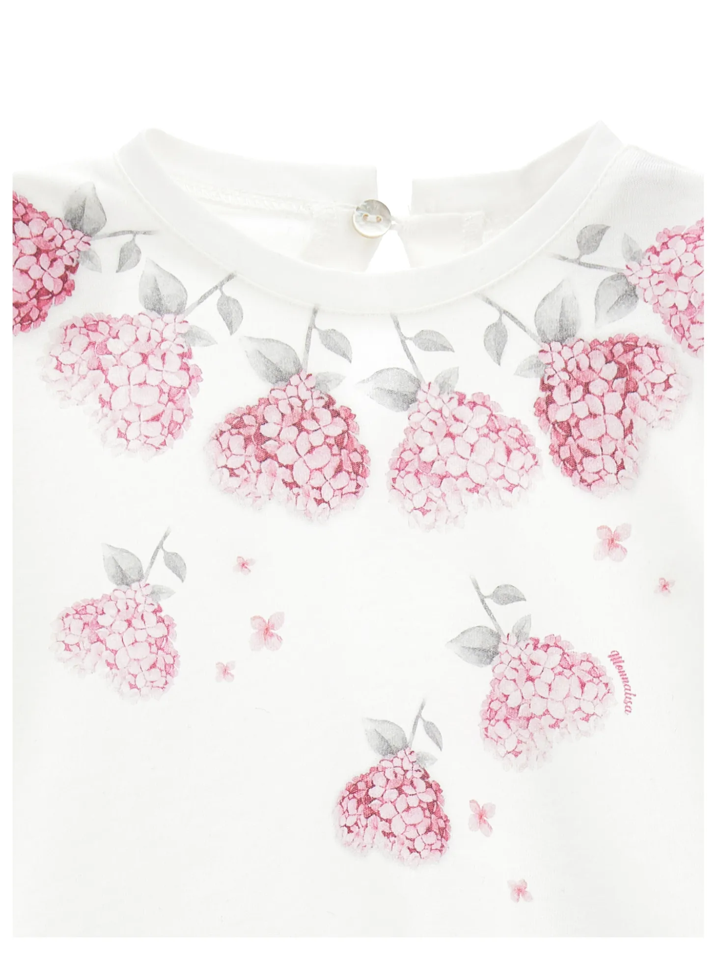 T-shirt jersey cotone con collana fiori