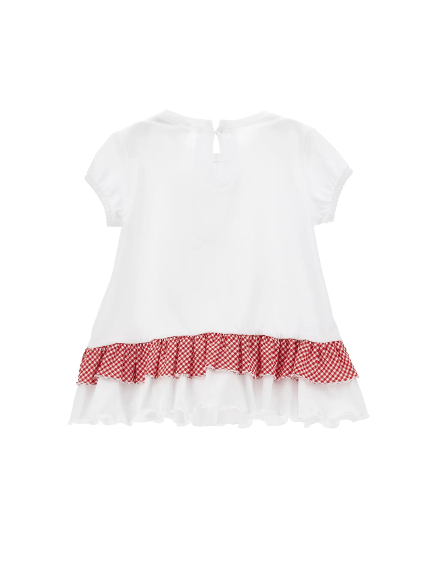 T-shirt jersey cotone con balza
