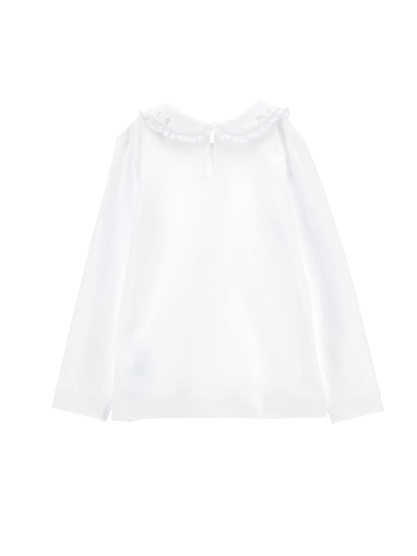 T-shirt jersey cotone organico con colletto elegante