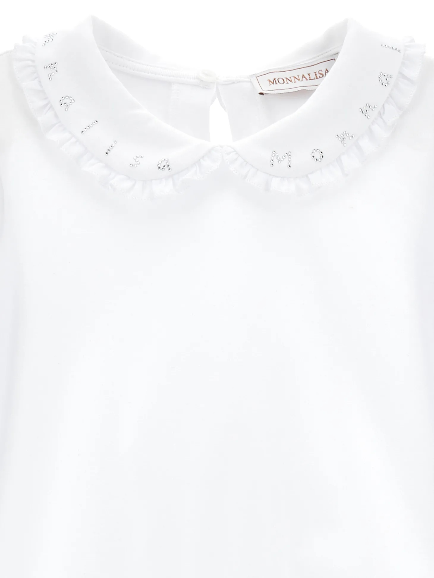 T-shirt jersey cotone organico con colletto elegante