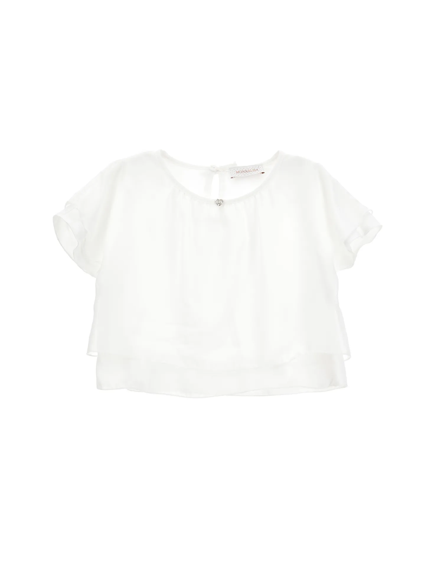 T-shirt raso con fiocchi sul retro