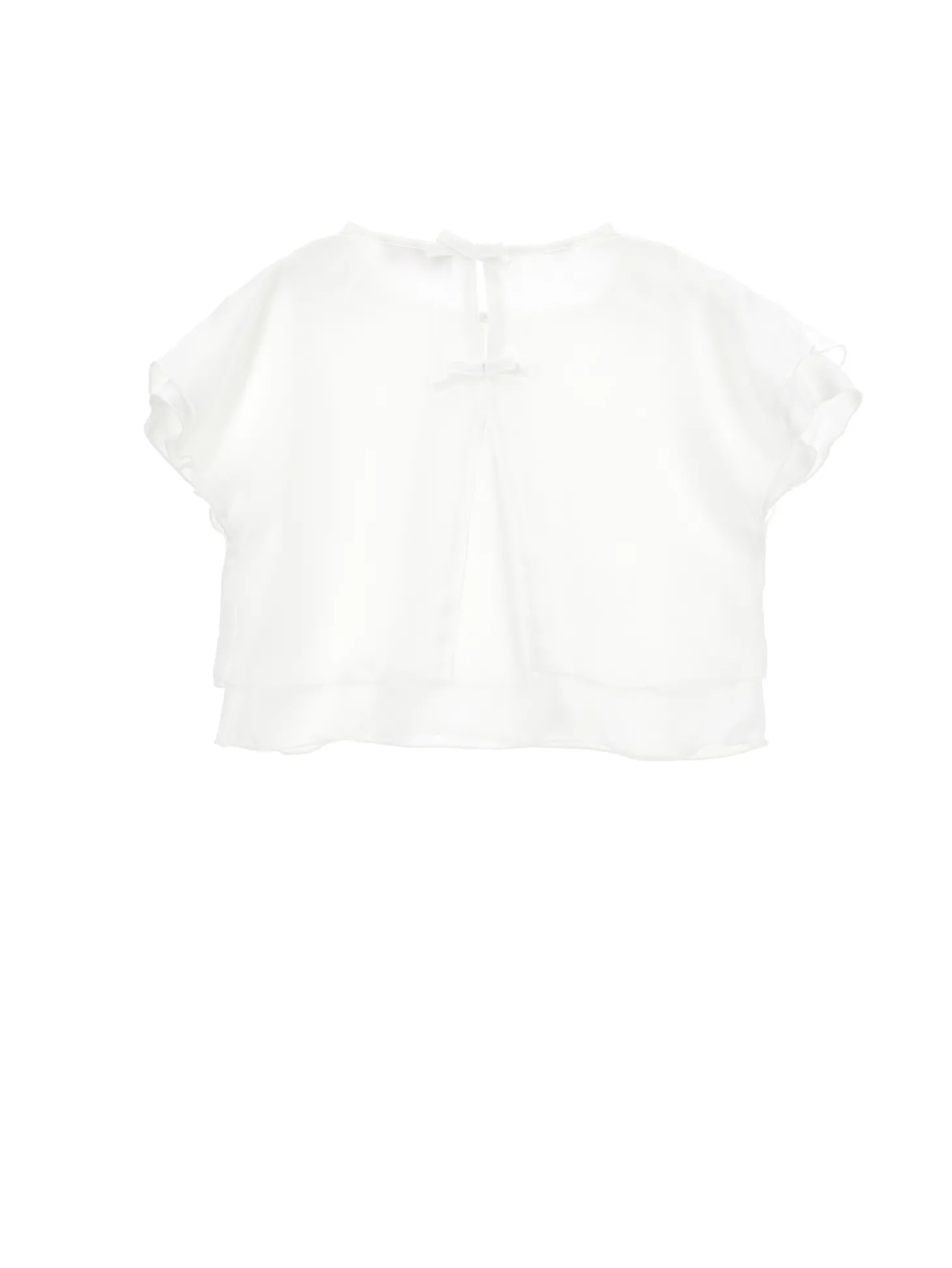 T-shirt raso con fiocchi sul retro