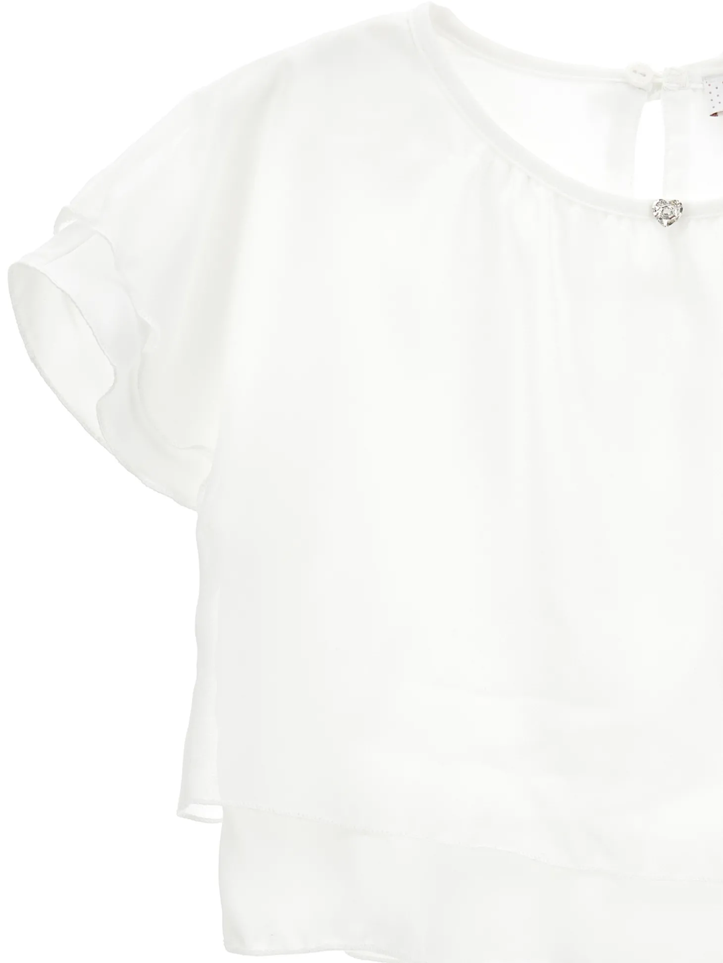 T-shirt raso con fiocchi sul retro
