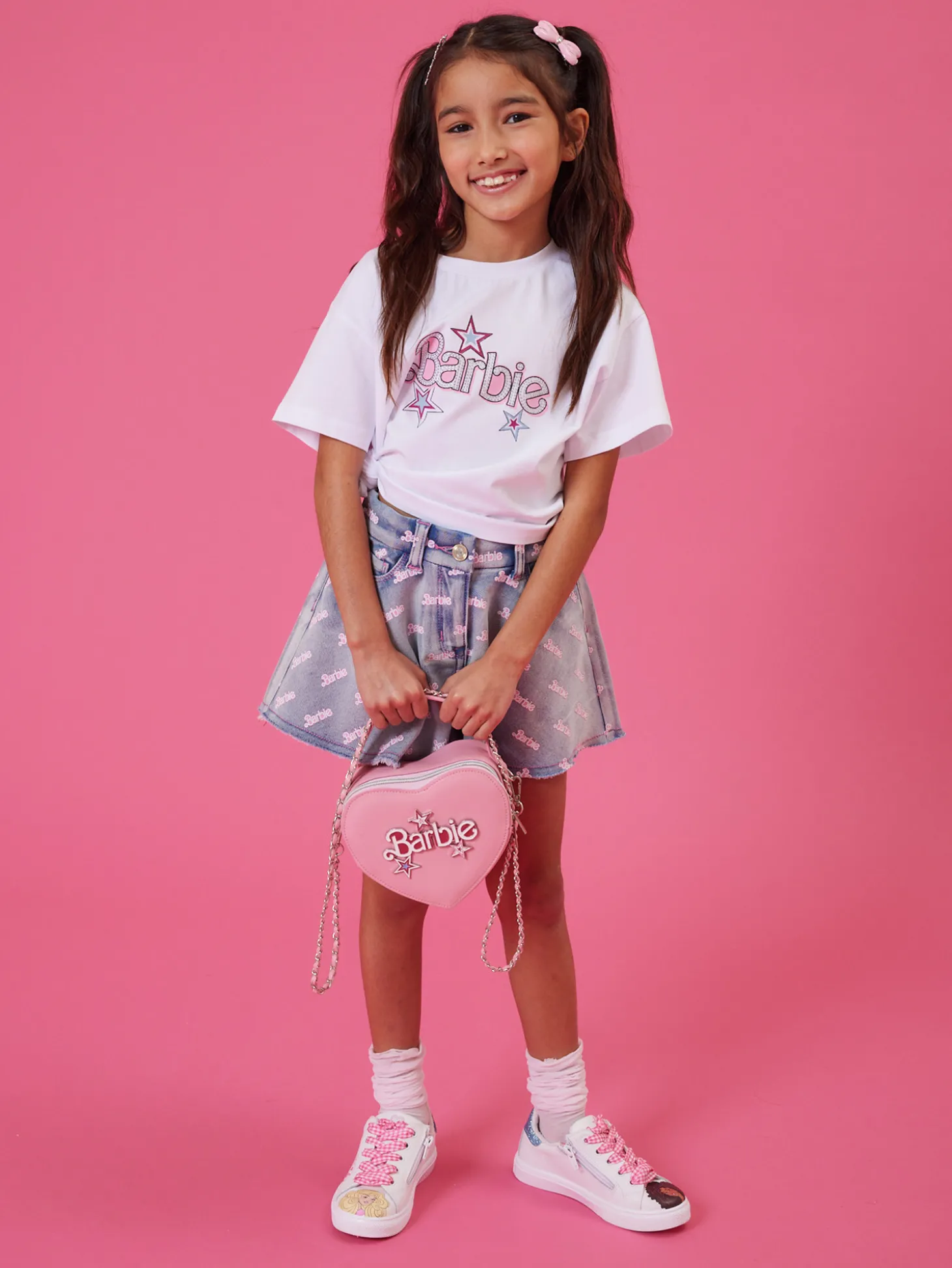 T-shirt stampa logo Barbie