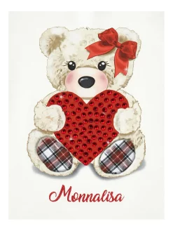 T-shirt teddy bear strass