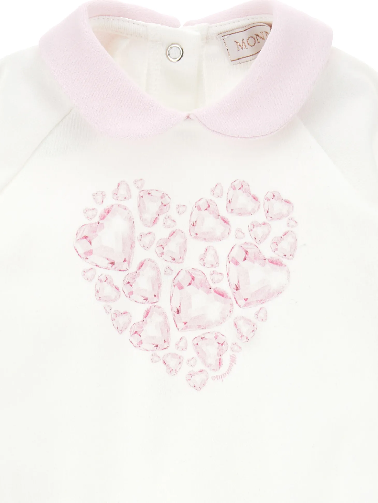 Tutina con colletto stampa cristalli