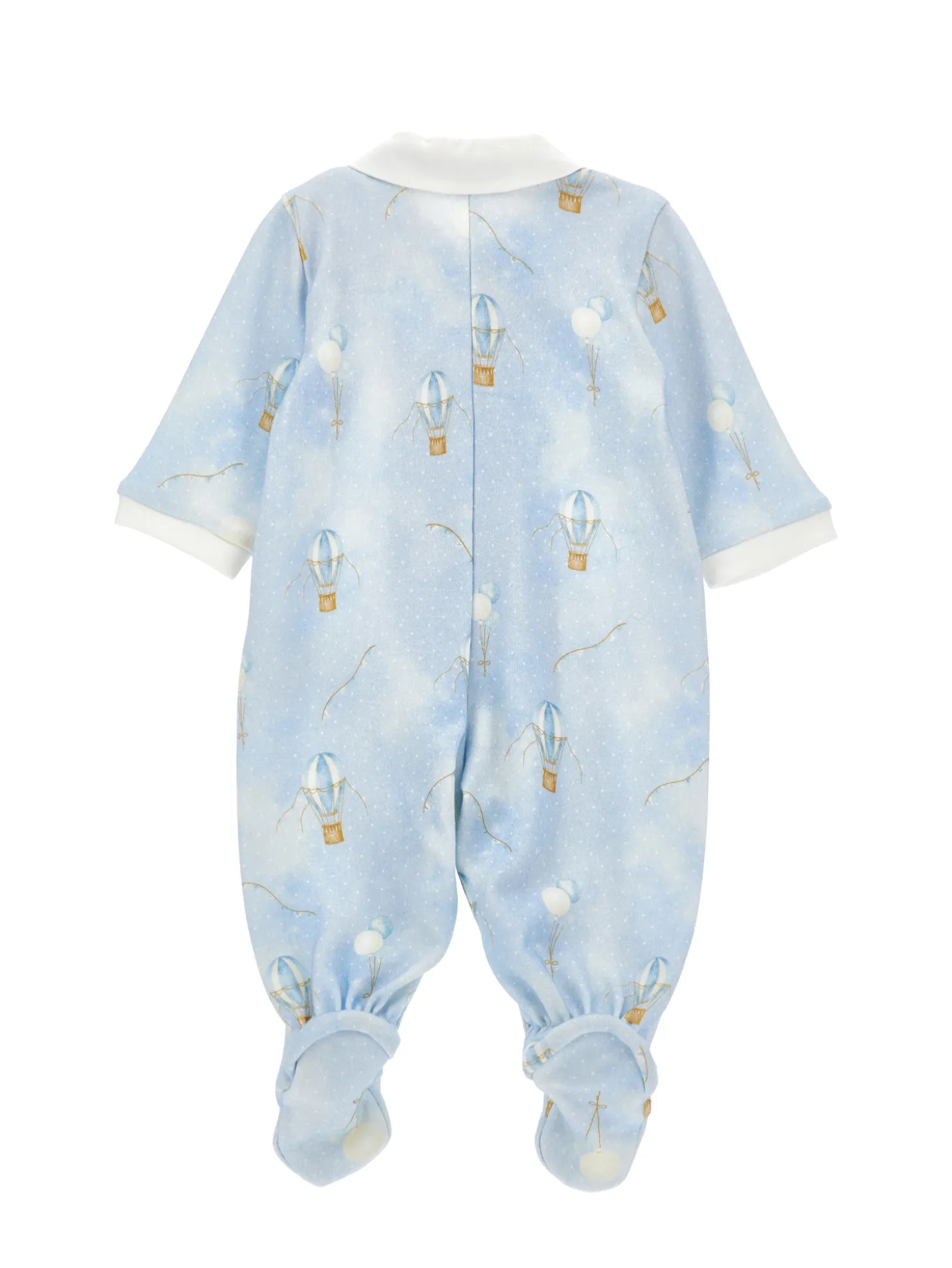 Tutina cotone allover con colletto